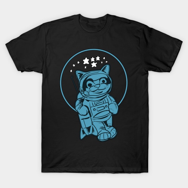 Space Cat Mofo T-Shirt by silentrob668